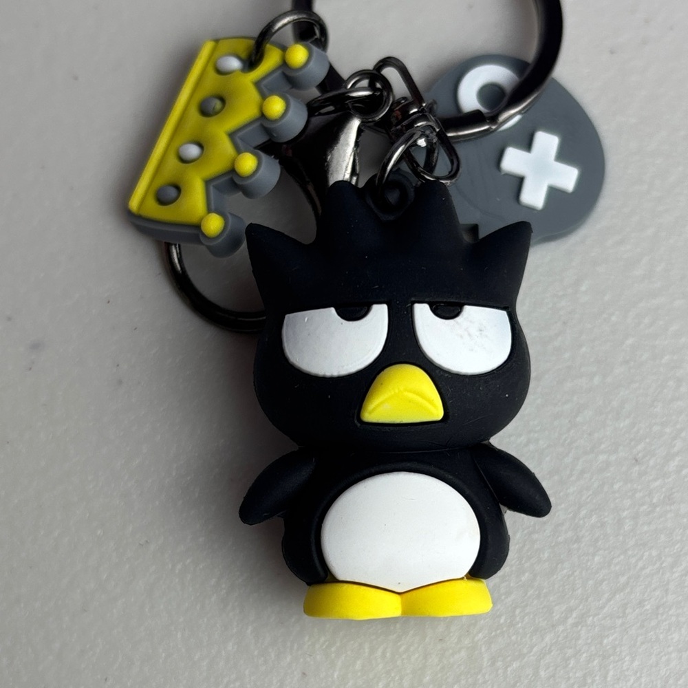 Sanrio Badtz-Maru Black and Yellow Character Keychain/Backpack Charm
